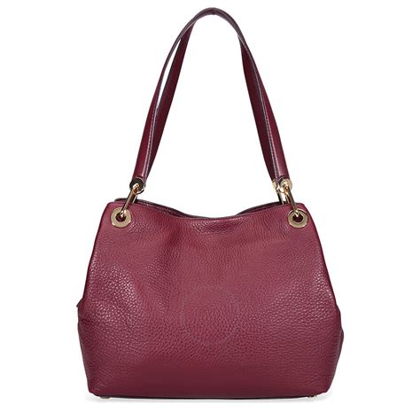 michael kors raven oxblood mercy|Raven Large Leather Shoulder Bag .